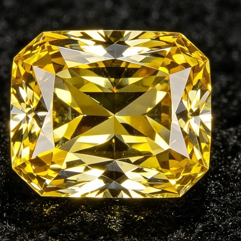 1.59 قیراط Fancy Vivid Yellow VS1 CVD Radiant Lab-Grown Diamond